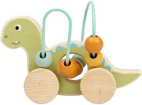 BigJigs jouet en bois à pousser Diplodocus avec cadre à perles-2