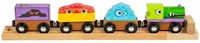 BigJigs train monstre en bois - set de train coloré pour enfants