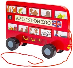 BigJigs jouet en bois bus de Londres à tirer certifié FSC