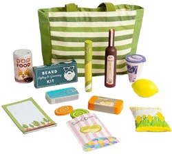 BigJigs ensemble de jeu courses en bois - set magasin de jouets 17 pièces