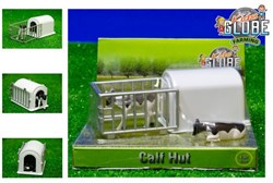 Kids GLOBE abri à veaux figurine de ferme avec 2 veaux échelle 1:32