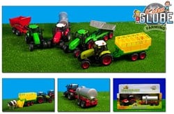 Kids Globe Tractor met Aanhanger Licht & Geluid 1:32