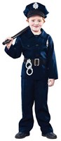 Déguisement policier enfant noir carnaval fête costume complet