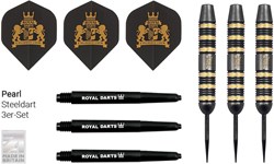 Royal Darts set de fléchettes Pearl 23 grammes en laiton pour enfants et adultes