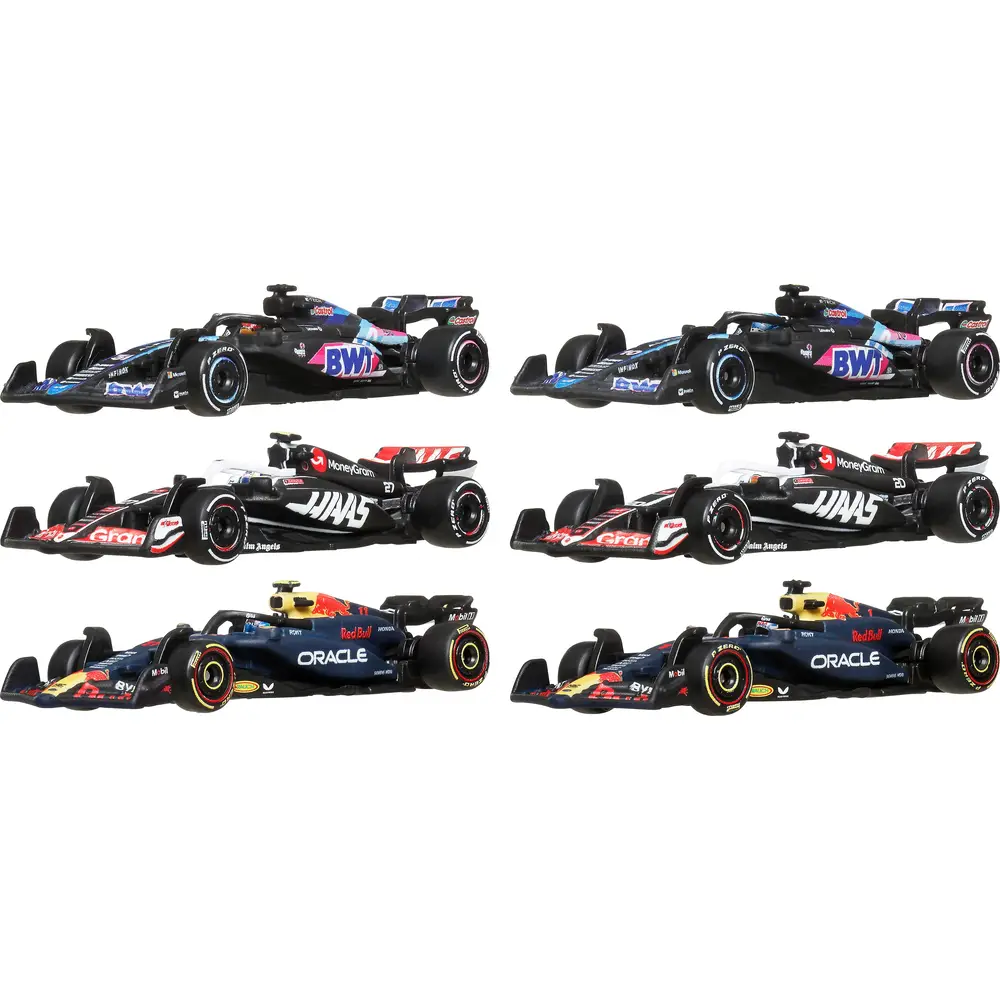 Hot Wheels voiture de course jouet collection F1 multicolore avec présentoir