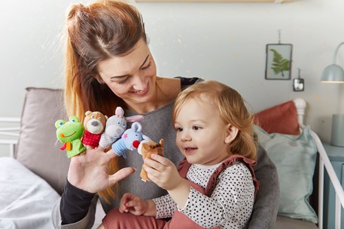 Haba marionnette à doigt ours en peluche Ben - jouet interactif pour enfants-2