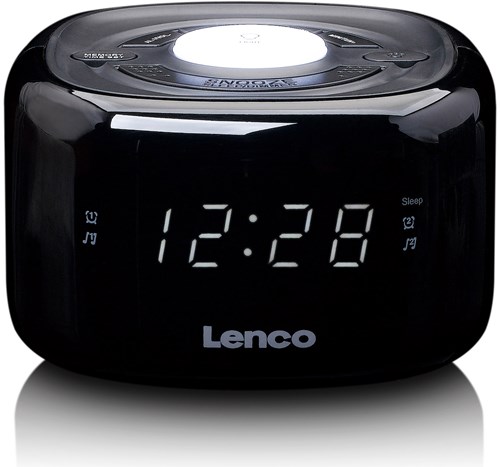 OttoSimon réveil radio FM veilleuse noire avec fonction variateur-2