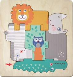 Haba puzzle en bois animaux - bête sauvage - jouet éducatif