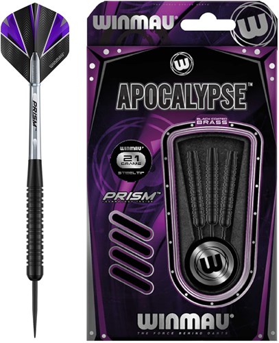 Winmau set de fléchettes 21 grammes laiton noir - Fléchettes steeltip professionnelles