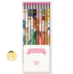 Djeco 10 crayons de couleur sur papier Lucille