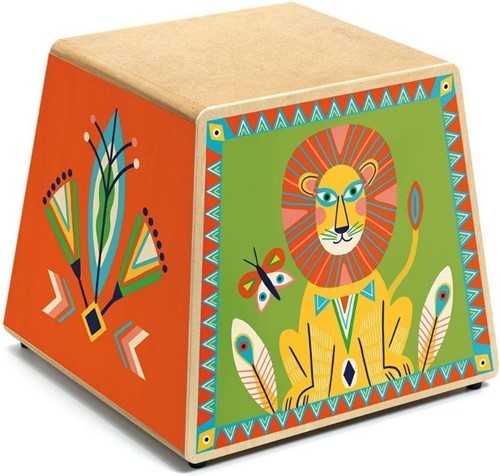 Djeco Tambour à main en bois Cajón Animambo