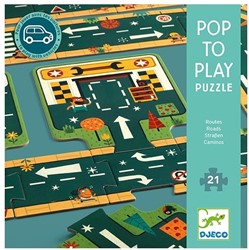 Djeco Play Puzzle Car Road (21 pièces)