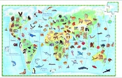 Djeco Animaux du monde 100pcs + livret