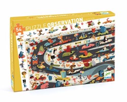 Djeco Casse-tête Observation Car Race (54 pièces)