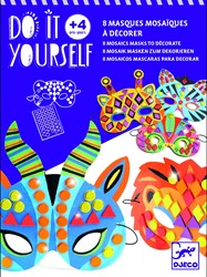 Masques de mosaïque Djeco pour faire des animaux de la jungle
