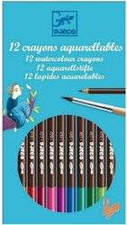 Djeco 12 crayons aquarellables
