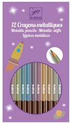Djeco 8 crayons metalliques