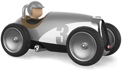 Baghera voiture jouet - voiture de course rétro argentée - jouet durable