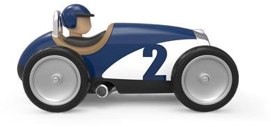 Baghera voiture jouet - voiture de course rétro bleue - mini voiture métal-3