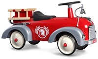 Baghera porteur - Camion de pompier voiture rétro jouet rouge-2