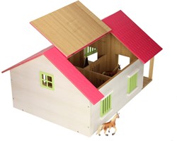 Globe terrestre pour enfants - Étable pour chevaux en bois rose avec 2 boîtes et rangement - 1:24