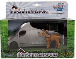Kids Globe Die-cast Paardentruck met Licht en Geluid Grijs