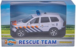 2-Play Voiture de Police Die-cast à Retraite avec Lumière et Son 11 cm