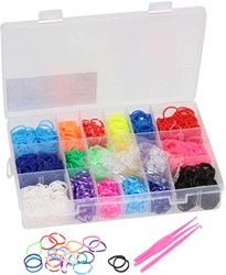 Coffret création de bracelets loom - 1440 pièces bandes colorées DIY