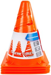 Cônes orange plastique lot - 4 pièces - football jeux extérieurs