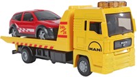 Kids Globe Man Vrachtwagen Bergingswagen met Auto, 19cm-2