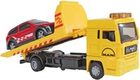 Kids Globe Man Vrachtwagen Bergingswagen met Auto, 19cm-3