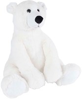 Ours polaire en peluche assis 18cm - jouet doux câlin