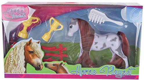 Figurine cheval avec coupes - cheval jouet avec accessoires-2