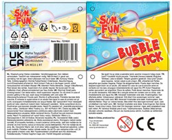 Bellenblaas stick jouet 120ml 37cm lot de 24 couleurs variées