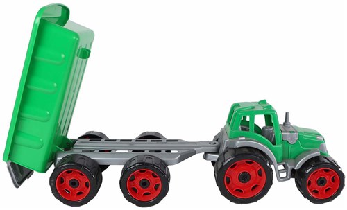 Van Manen tracteur jouet avec remorque vert - plastique - 52cm-2