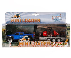 Kids Globe Terreinwagen met Aanhanger en Shovel, 30cm