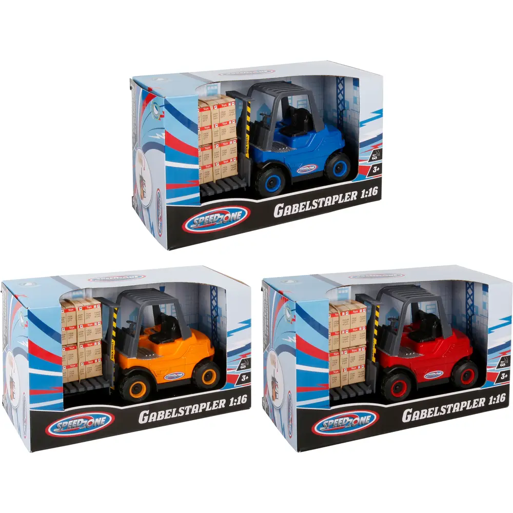 Speedzone chariot élévateur jouet à friction multicolore 1:16 pour enfants