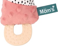 Mom's Care SOFT BABY TOYS Squezze Jami dog with teether pastel pink 7