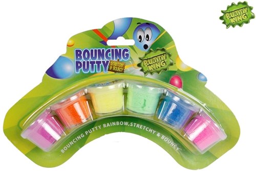 Bouncing Putty pâte à modeler arc-en-ciel 6x12g jouet coloré