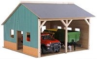 Kids GLOBE grange agricole jouet pour 2 tracteurs 1:16 en bois
