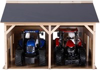 Kids GLOBE grange agricole jouet pour 2 tracteurs 1:16 en bois-3