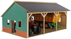 Kids Globe Landbouwloods Hout Voor 3 Tractoren, 1:16