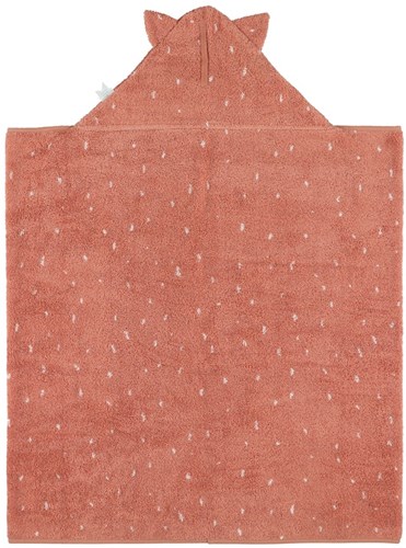 Trixie cape de bain bébé 75x75cm Mrs. Cat coton bio rose-2