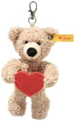 Steiff peluche porte-clés ours Fynn - Love, beige, 12 cm doudou