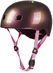 Micro casque enfant vélo trottinette Deluxe Neochrome Rose avec lumière LED