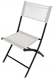 Chaise pliante fauteuil de jardin blanc 43x52x79 cm chaise de camping