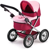 Bayer Chic 2000 landau poupée Trendy rose rouge avec poignée réglable-2