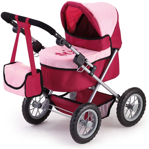 Bayer Chic 2000 landau poupée Trendy rose rouge avec poignée réglable
