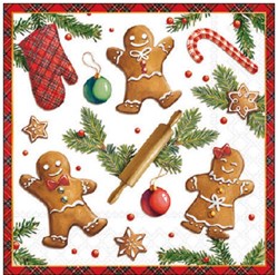 Ambiente serviettes décoration de table Noël Gingerbread 25cm