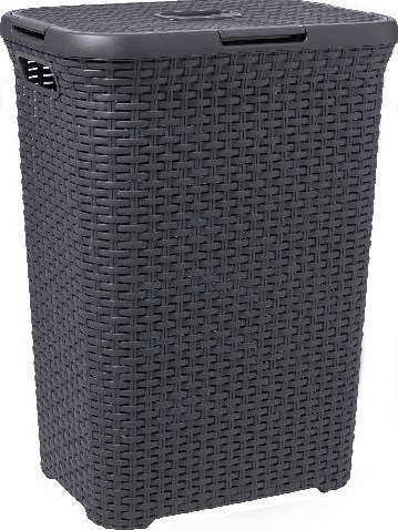Curver boîte à linge 60 litres anthracite - Panier à linge style plastique